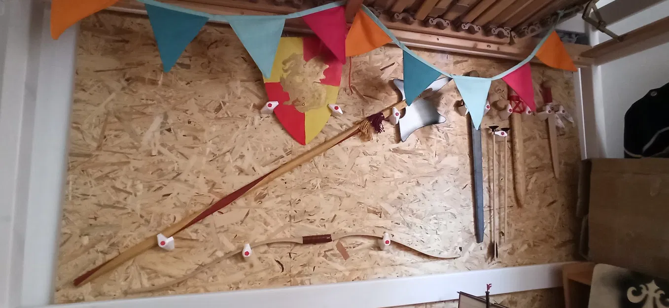 Giá treo vũ khí cho trẻ em thời trung cổ - Image 3