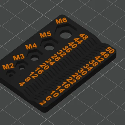 Thước đo vít nhỏ gọn cho fasteners M2 - M6