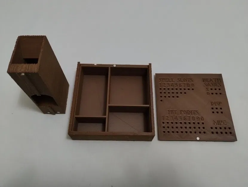 Hộp gỗ DND nhỏ gọn với tháp xúc xắc và các bộ theo dõi - Image 4