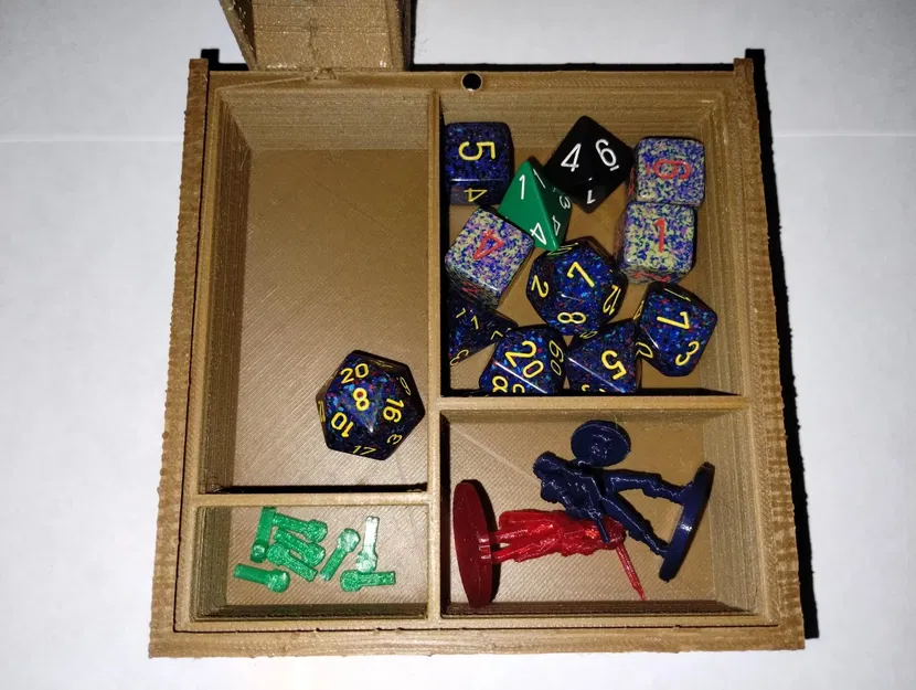Hộp gỗ DND nhỏ gọn với tháp xúc xắc và các bộ theo dõi - Image 8