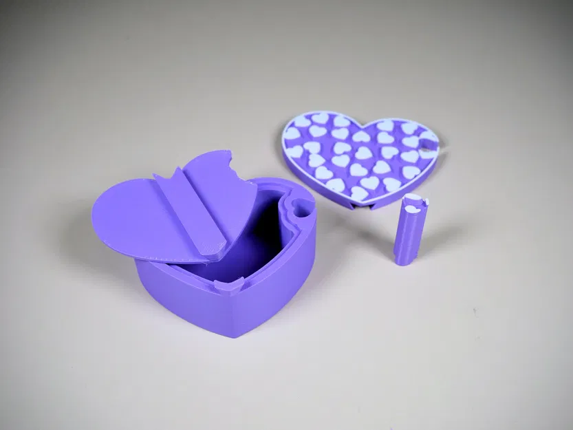 Hộp ghép hình trái tim bốn phần với hai kích thước - Image 2