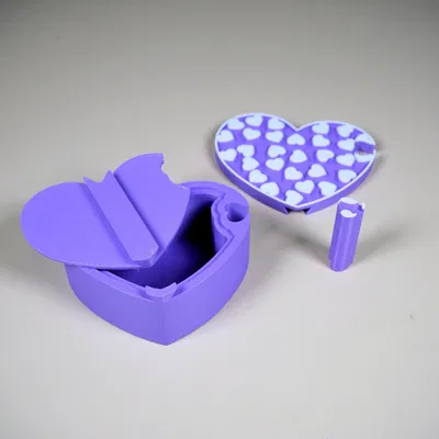 Hộp ghép hình trái tim bốn phần với hai kích thước