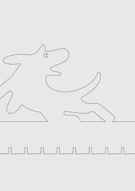 Cảnh chơi đùa tại công viên chó với thiết kế laser cắt - Image 3