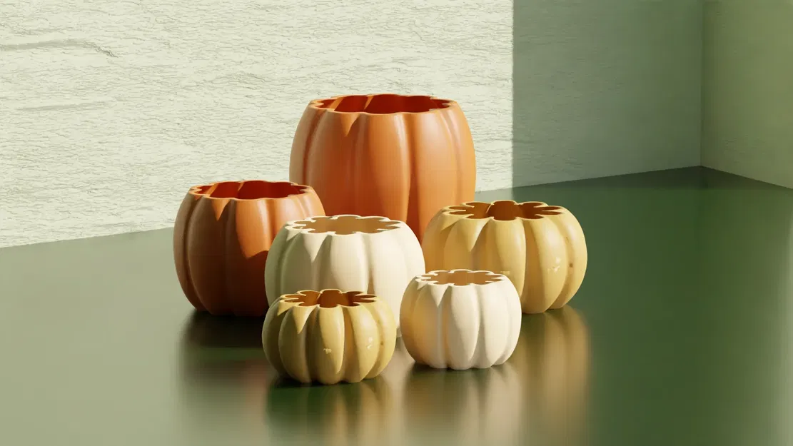 Bình hoa bí ngô trang trí Halloween - Image 1