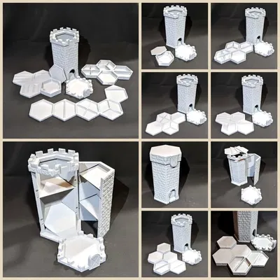 Tháp Xúc Xắc Đựng Khay Trò Chơi và Ly Uống