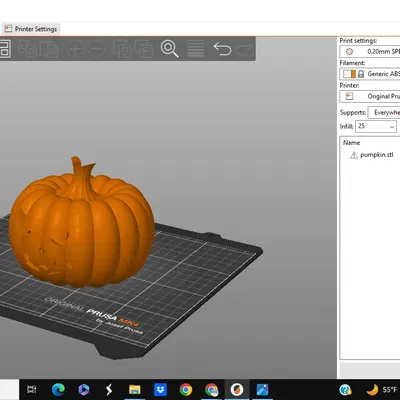 Quả bí ngô lớn vui nhộn cho in 3D