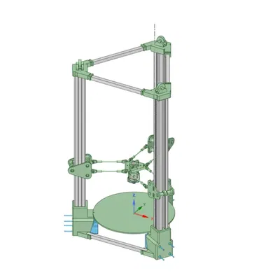 Máy in delta tự chế gần hoàn thành
