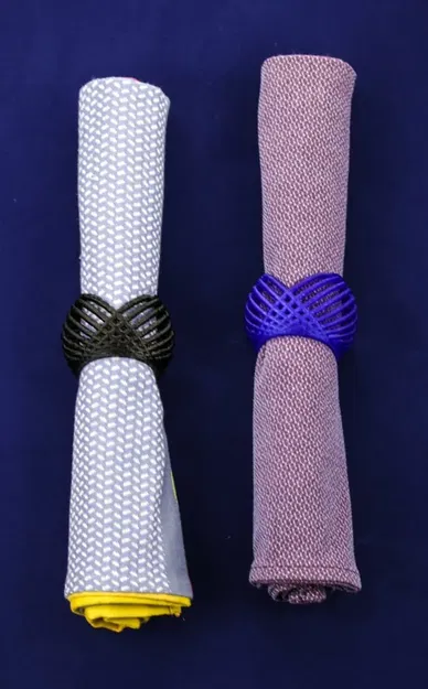 Vòng khăn ăn đan bất đối xứng nhẹ nhàng - Image 1