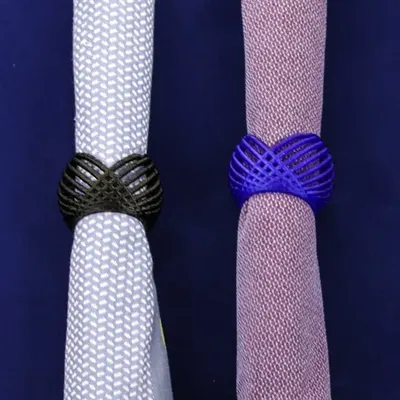 Vòng khăn ăn đan bất đối xứng nhẹ nhàng