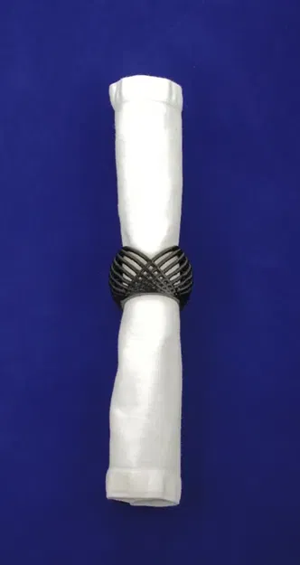 Vòng khăn ăn đan bất đối xứng nhẹ nhàng - Image 2