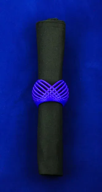 Vòng khăn ăn đan bất đối xứng nhẹ nhàng - Image 3