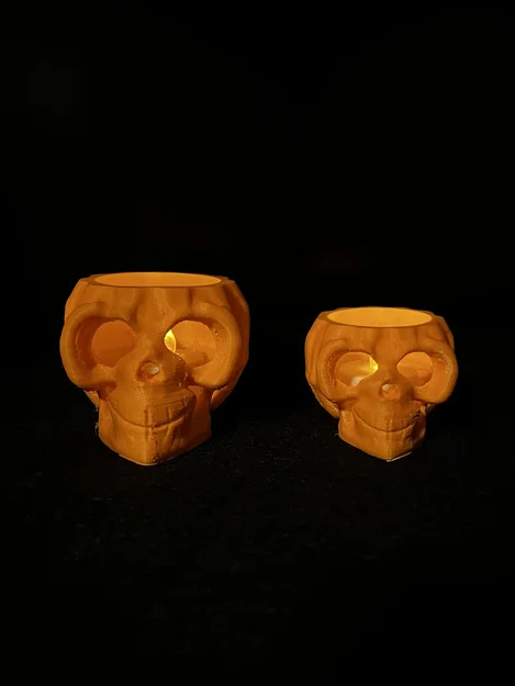 Đèn tealight hình đầu lâu thân thiện - Image 1