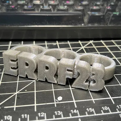 Nhẫn ba ngón ERRF - Biểu tượng đam mê in 3D