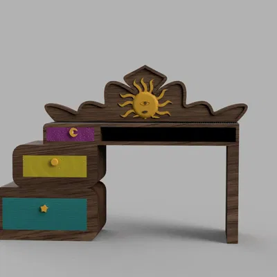 Bàn làm việc phong cách Whimsigoth huyền bí