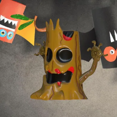 Gốc cây Halloween trang trí cho mùa lễ hội