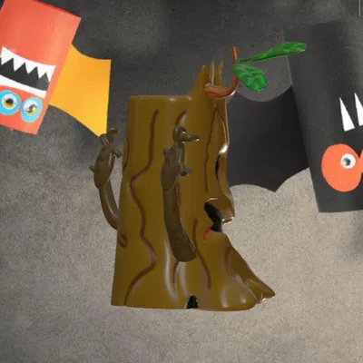 Gốc cây Halloween trang trí cho mùa lễ hội