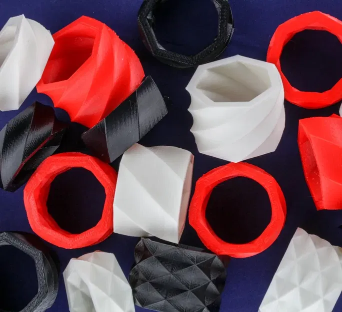 Mẫu thiết kế nhẫn ăn bằng vải khăn xoắn ốc - Image 2