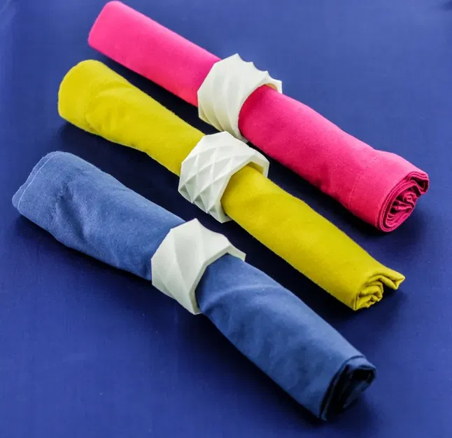 Mẫu thiết kế nhẫn ăn bằng vải khăn xoắn ốc - Image 3