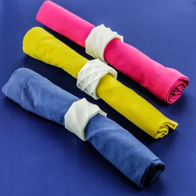 Mẫu thiết kế nhẫn ăn bằng vải khăn xoắn ốc