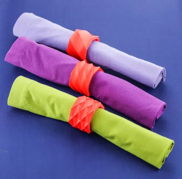 Mẫu thiết kế nhẫn ăn bằng vải khăn xoắn ốc - Image 4