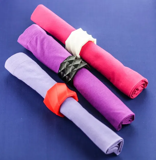 Mẫu thiết kế nhẫn ăn bằng vải khăn xoắn ốc - Image 5