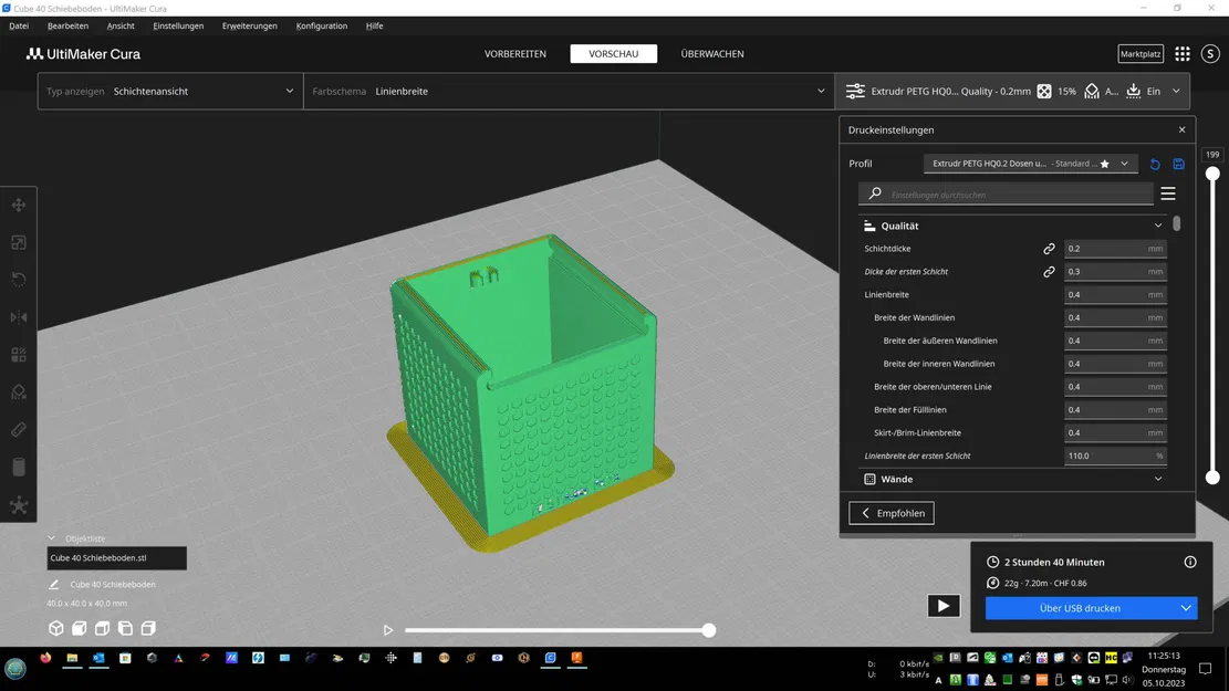 Hộp lưu trữ Cube 40 với nắp trượt và khóa click - Image 9