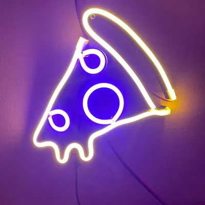 Đèn neon hình pizza trang trí phòng bạn