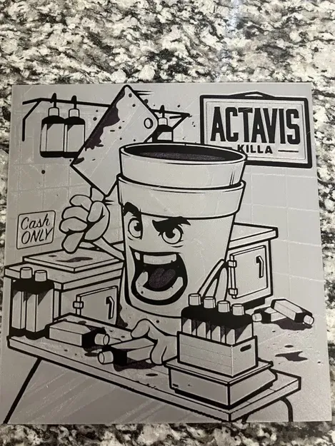 Mô hình Actavis Killa in 3D từ HueForge - Image 1