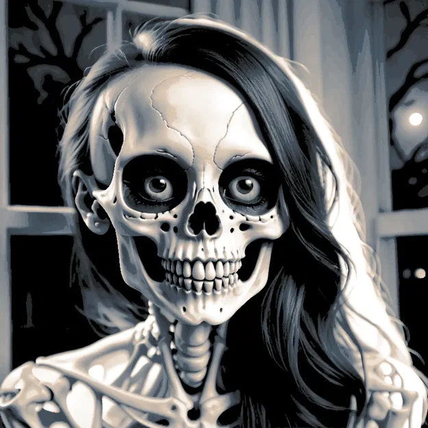 Skelly, cô gái bộ xương trong tranh filament - Image 1
