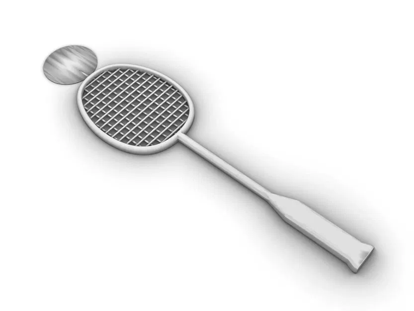 Mô hình mini vợt cầu lông dài 8 cm - Image 3