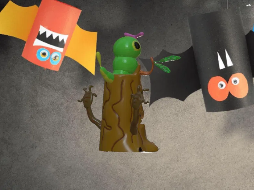 Caterpie trên gốc cây Halloween - Image 3