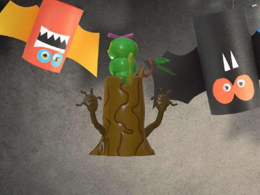 Caterpie trên gốc cây Halloween - Image 4