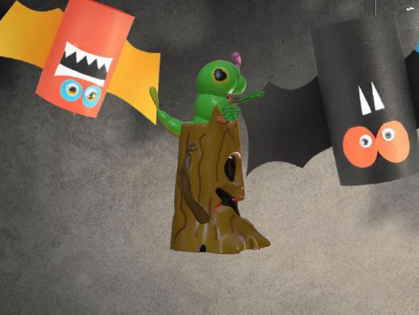 Caterpie trên gốc cây Halloween - Image 6