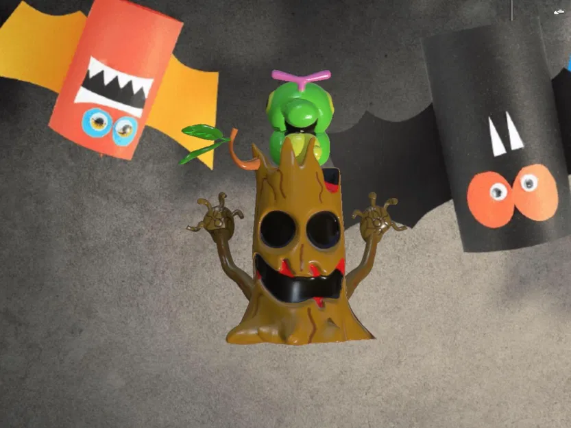 Caterpie trên gốc cây Halloween - Image 7