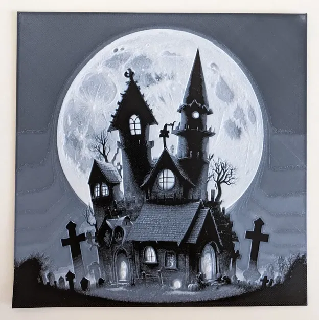 Ngôi nhà ma giữa nghĩa trang với kỹ thuật in filament - Image 2