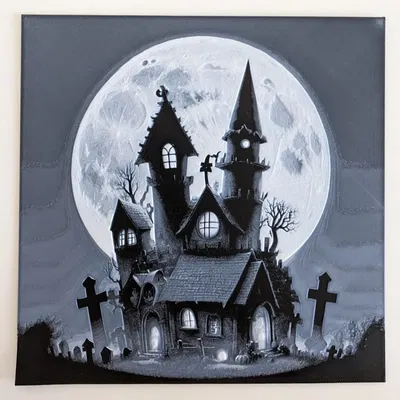 Ngôi nhà ma giữa nghĩa trang với kỹ thuật in filament