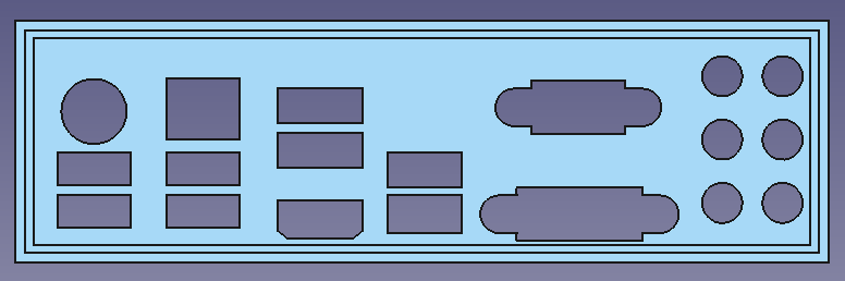 Nắp che IO cho bo mạch chủ MSI z77a-g43 - Image 1
