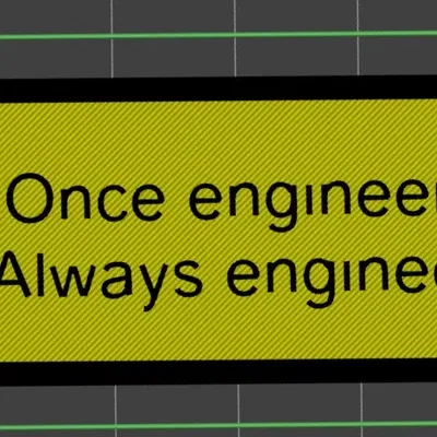 Biểu ngữ "Một kỹ sư là mãi mãi kỹ sư" hài hước
