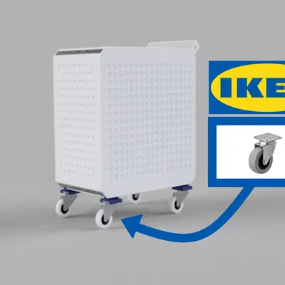 Bánh xe adapter cho thùng máy tính Ikea