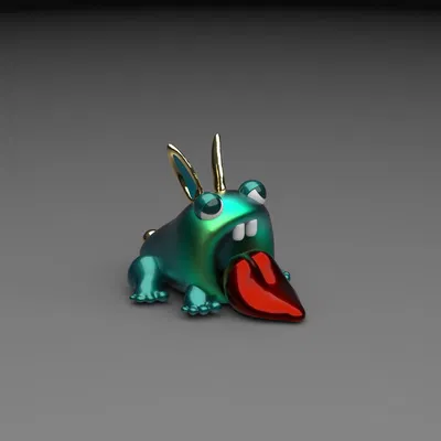 Kết hợp giữa ếch và thỏ trong thiết kế 3D