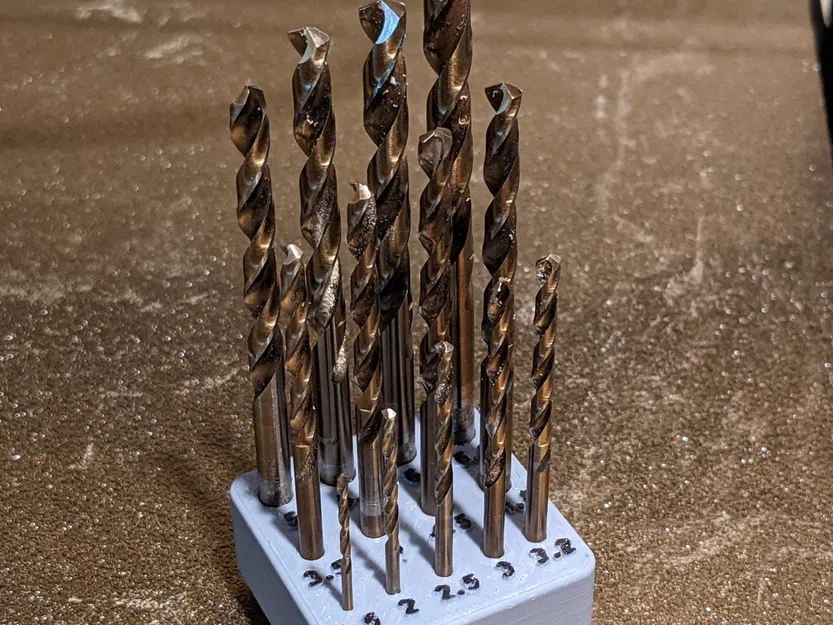 Giá đỡ mũi khoan metric Gridfinity cho 13 kích thước - Image 1