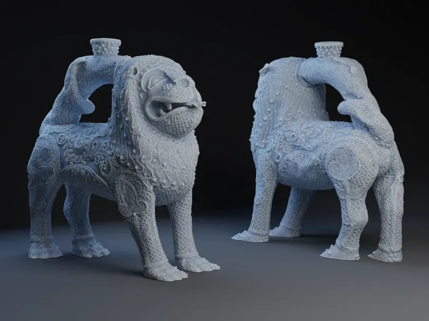 Tượng sư tử thế kỷ 11-12 CE trong bộ sưu tập Minneapolis - Image 1