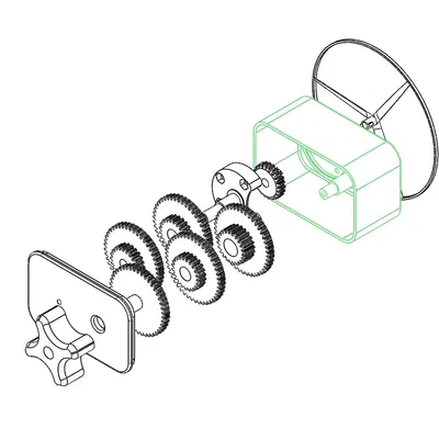 Đồ chơi bay động cơ hộp số với tỷ lệ truyền 1:32