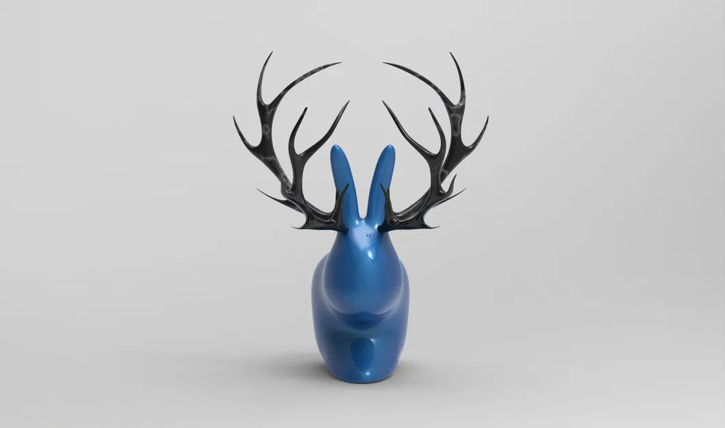 Thỏ trang trí vàng với sừng độc đáo - Image 5