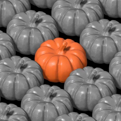 Bí ngô Halloween siêu thực để in 3D