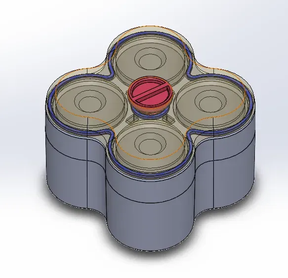 Hộp đựng bi trượt 608 cho 16 viên bi - Image 1