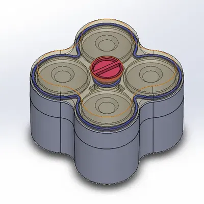 Hộp đựng bi trượt 608 cho 16 viên bi