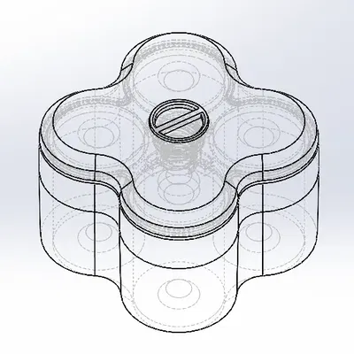 Hộp đựng bi trượt 608 cho 16 viên bi