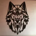 Thiết kế hình sói 2D trang trí tường hoặc pha lê - Thumbnail 3