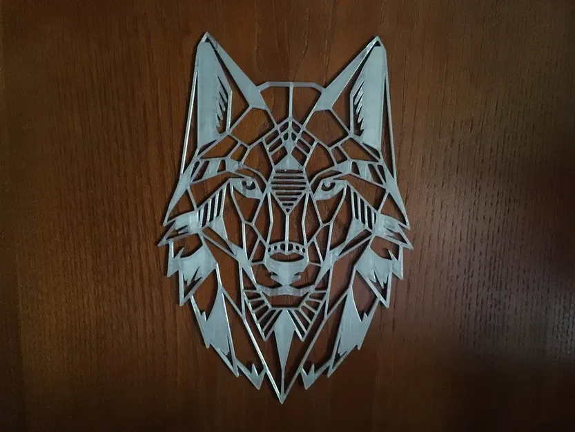 Thiết kế hình sói 2D trang trí tường hoặc pha lê - Image 5